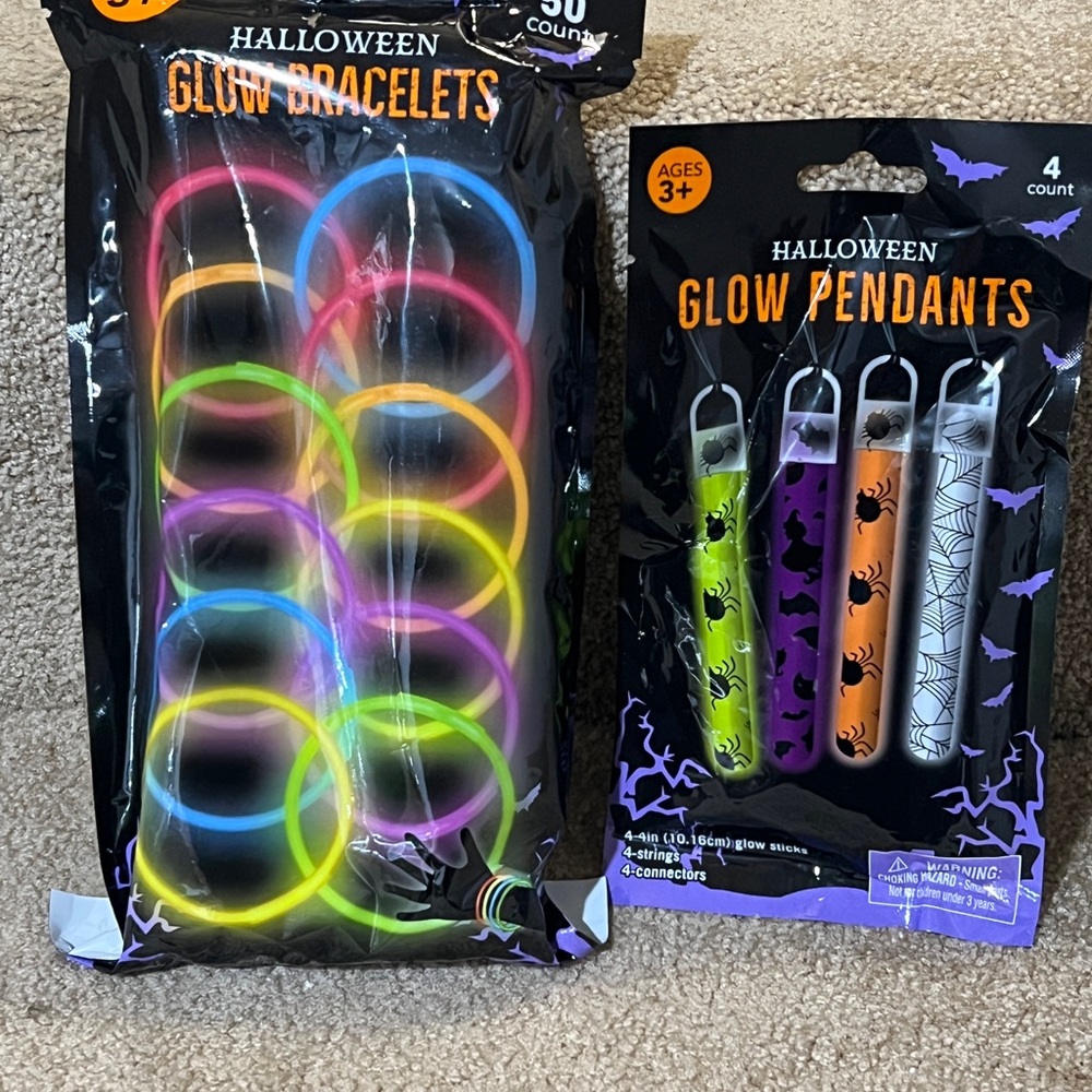Halloween Glow Bracelets and Pendants Set